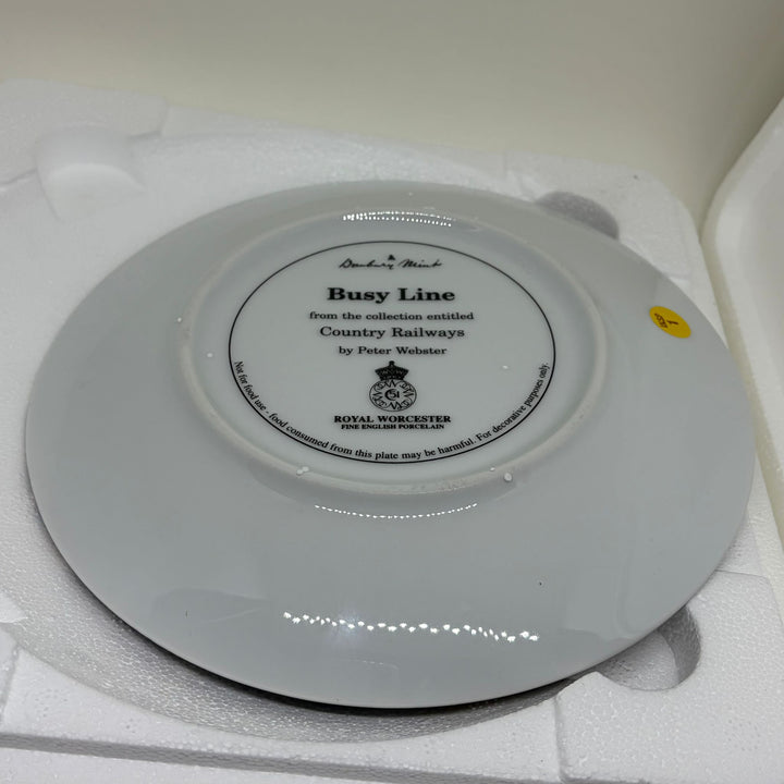 Vintage Display Plate 'Busy Line' Country Railways Royal Worcester Plate