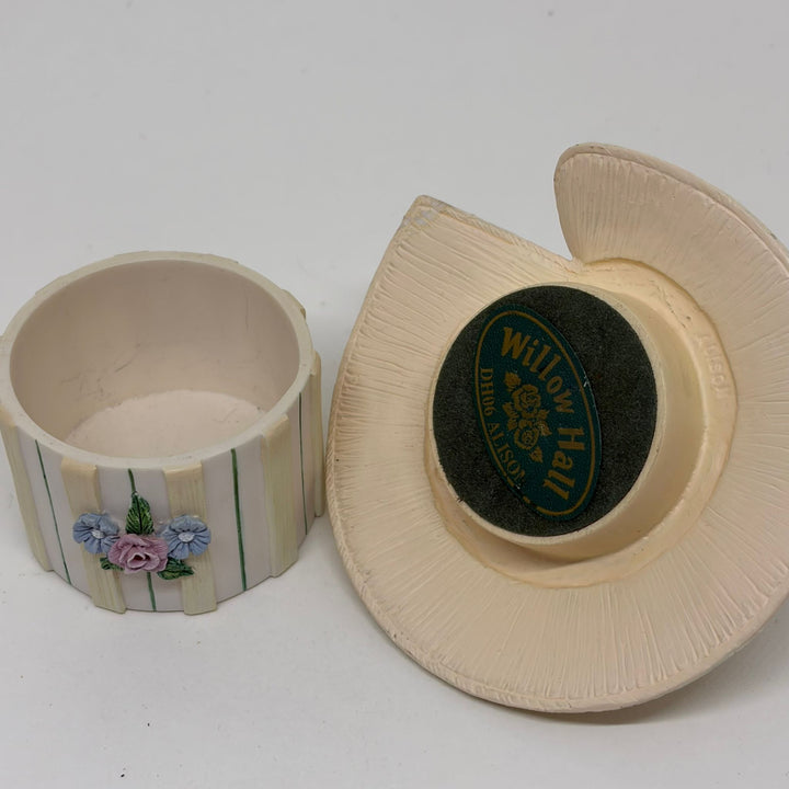 Vintage Jane Asher Willow Hall Floral Hat DH06 Alison Trinket Box