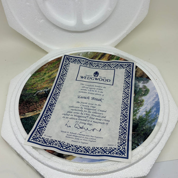 Vintage Wedgwood Limited Edition 'Lunch Break' Country Days Plate 1992