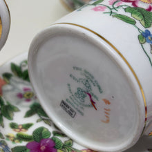 Load image into Gallery viewer, Vintage Crown Staffordshire Set of 6 Coffee Cups &amp; Saucers, Creamer &amp; Sugar Bowl