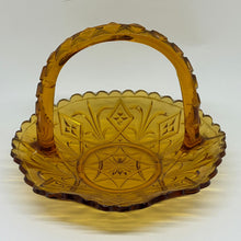 Load image into Gallery viewer, Vintage Ember Glass Basket Fruit Bowl