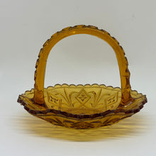 Load image into Gallery viewer, Vintage Ember Glass Basket Fruit Bowl