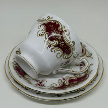 Load image into Gallery viewer, Vintage Burgundy &amp; Gold Royal Standard Tea Cup, Saucer &amp; Tea Plate Set
