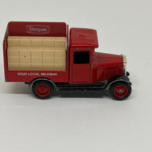 Load image into Gallery viewer, Vintage Days Gone Lledo Diecast Chevrolet Unigate Dairy Van Model 1:64