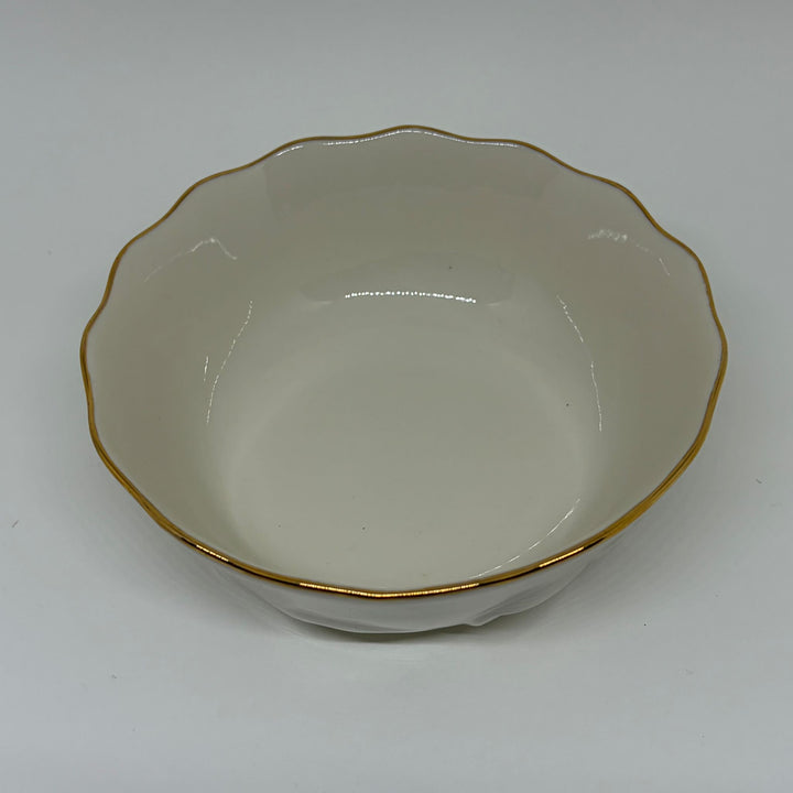 Vintage Lenox Rose and Ribbons Bowl with 24K Gold Trim