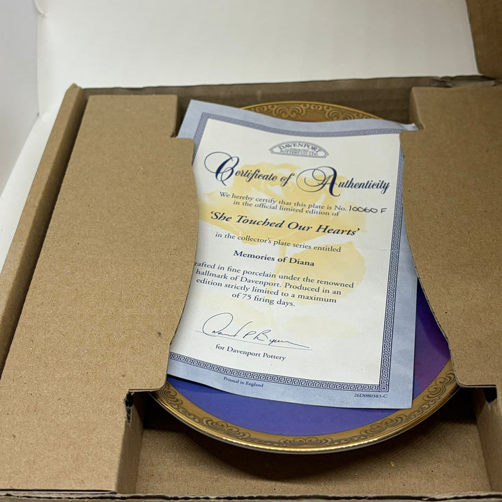 Vintage 'She Touched Our Hearts' Memories of Diana Davenport Plate