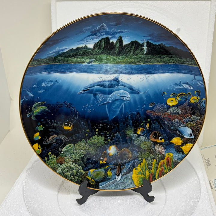 Vintage 'Discovery Off Anahola' Underwater Paradise Danbury Mint Plate