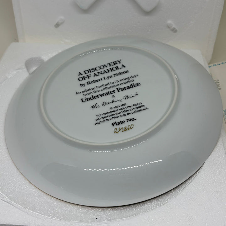 Vintage 'Discovery Off Anahola' Underwater Paradise Danbury Mint Plate