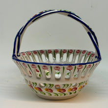 Load image into Gallery viewer, Vintage Reticulated Porcelain Basket