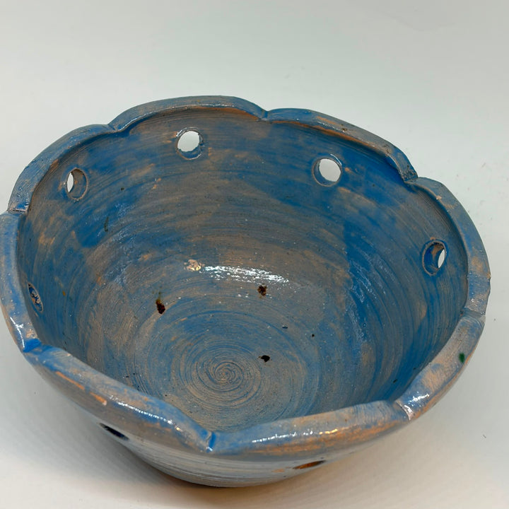 Vintage Hand Thrown Studio Pottery Blue Bowl