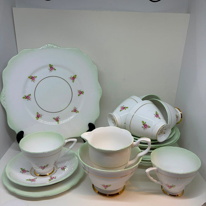 Vintage Royal Stafford Porcelain Tea Set for 6