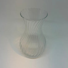 Load image into Gallery viewer, Vintage Clear Glass Spiral Swirl Vase