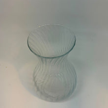Load image into Gallery viewer, Vintage Clear Glass Spiral Swirl Vase