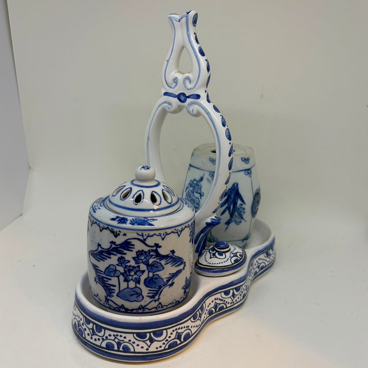 Vintage Portuguese Reproduction Desk Inkstand Writing Set