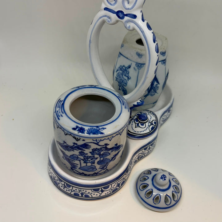 Vintage Portuguese Reproduction Desk Inkstand Writing Set