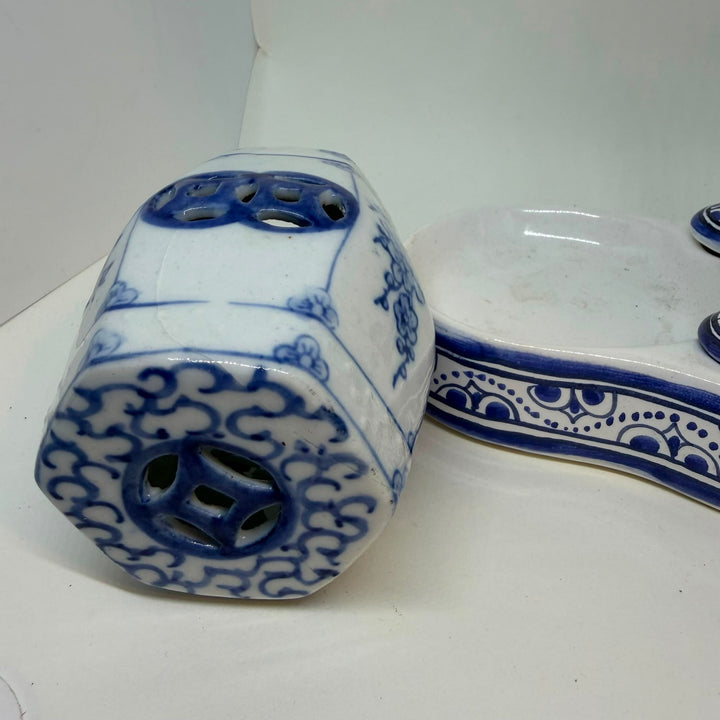 Vintage Portuguese Reproduction Desk Inkstand Writing Set