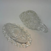 Load image into Gallery viewer, Vintage Small Pressed Glass Sauce Boat and Under Plate Set
