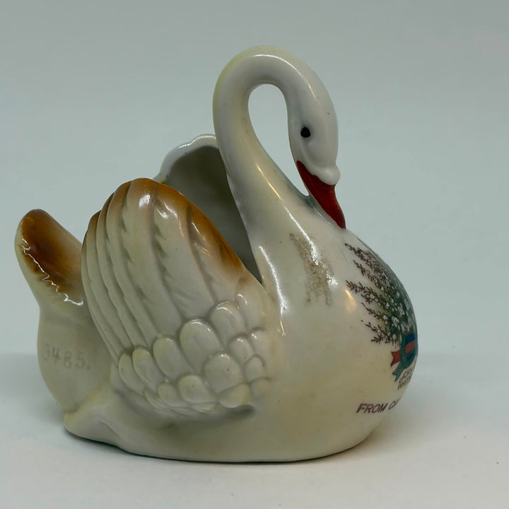Vintage Heraldic Souvenir Crested Ware Canvey-on-Sea Swan Figurine