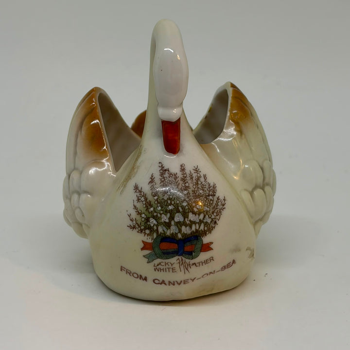 Vintage Heraldic Souvenir Crested Ware Canvey-on-Sea Swan Figurine