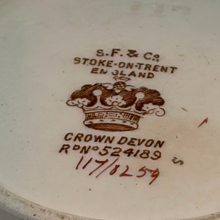 Antique Edwardian Crown Devon Blush Ware Bowl