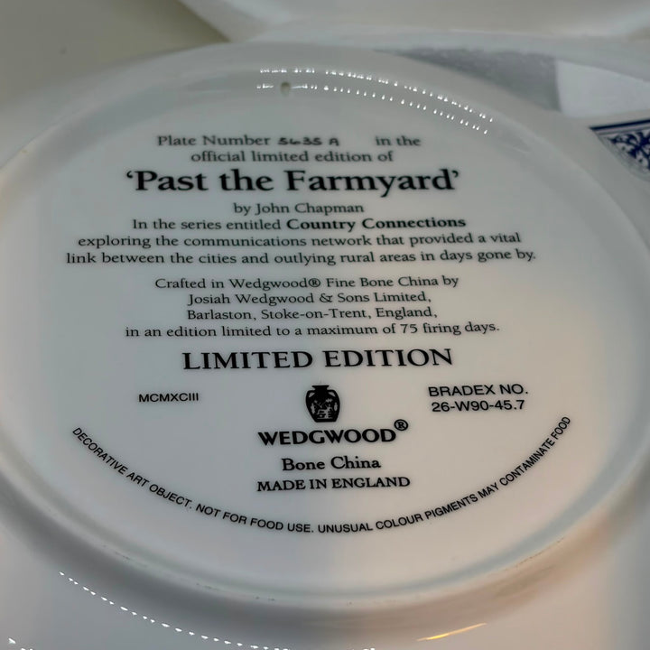 Vintage 'Past the Farmyard' Country Connections Wedgwood Collectors Plate