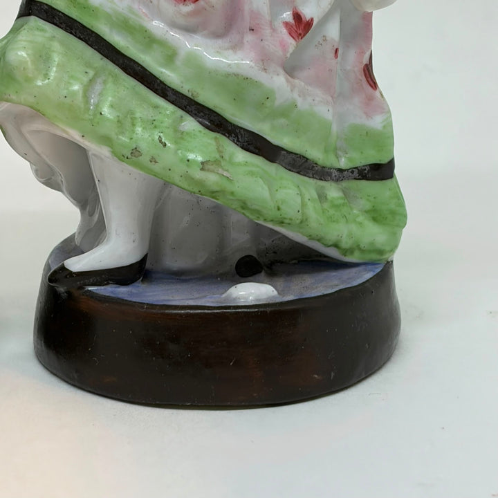 Pair of Antique German Porcelain Figurines Rococo Courtly Lady & Gentleman