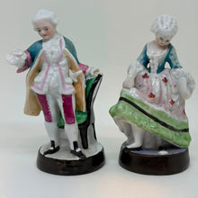 Load image into Gallery viewer, Pair of Antique German Porcelain Figurines Rococo Courtly Lady &amp; Gentleman