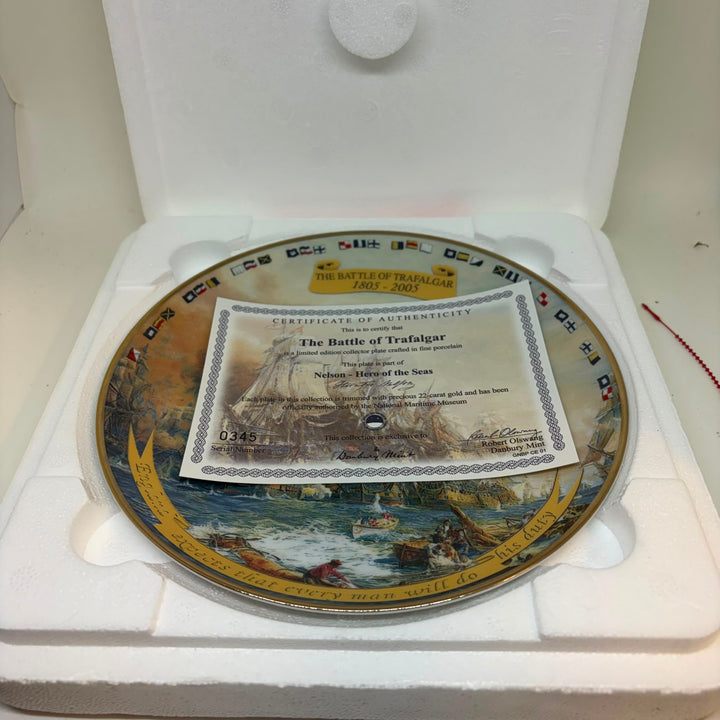 Vintage Battle of Trafalgar Danbury Mint National Maritime Museum Plate