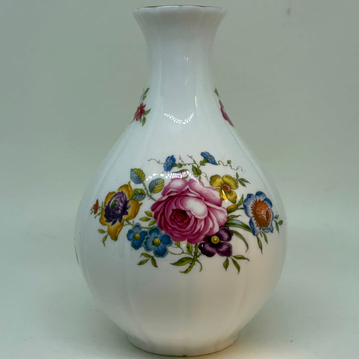 Vintage Royal Worcester Fine Bone China Floral Bud Vase