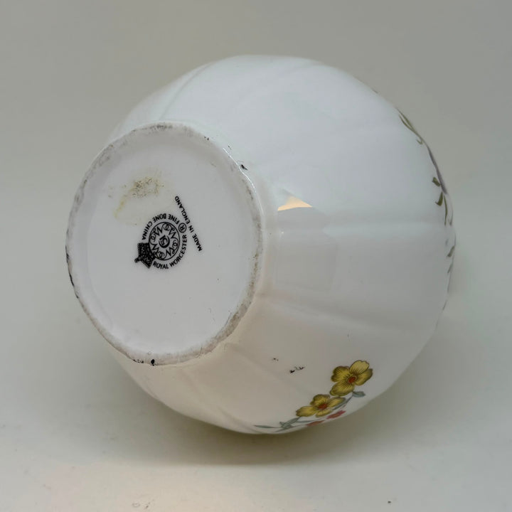 Vintage Royal Worcester Fine Bone China Floral Bud Vase