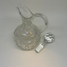 Load image into Gallery viewer, Vintage Cut Crystal Glass Vinegar Oil Cruet Bottle Decanter 7.5"