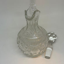 Load image into Gallery viewer, Vintage Cut Crystal Glass Vinegar Oil Cruet Bottle Decanter 7.5"