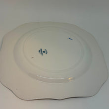 Load image into Gallery viewer, Antique Art Deco Botanical Blue Rim Square Salad Plate John Brothers Pareek