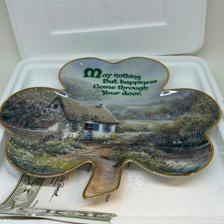 Vintage Franklin Mint Irish Clover Nothing But Happiness Decorative Plate