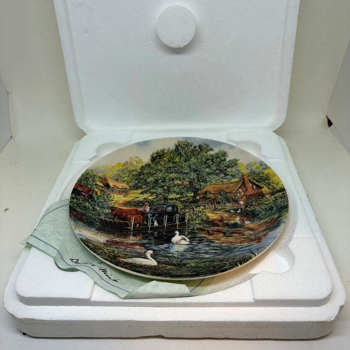 Vintage Wedgwood Danbury Mint 'The Ferry' Rural Waters Decorative Plate