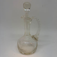 Load image into Gallery viewer, Vintage Clear Cut Glass Vinegar Oil Cruet/Pitcher/Decanter with Stopper