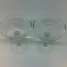Load image into Gallery viewer, Pair of Vintage Clear Glass Champagne Saucers/Cocktail Coupe Glasses