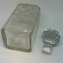Load image into Gallery viewer, Vintage Cut Class Square Whisky Decanter Spirits Bottle Faceted Stopper