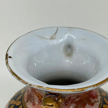 Load image into Gallery viewer, Vintage Pair of Satsuma Ware Hand Painted Birds &amp; Flowers Mini Urn Vases