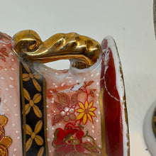 Load image into Gallery viewer, Vintage Pair of Satsuma Ware Hand Painted Birds &amp; Flowers Mini Urn Vases