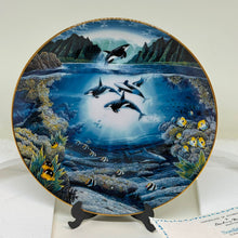 Load image into Gallery viewer, Vintage 'Sunlit Glow' Underwater Paradise Danbury Mint Orca Whale Plate
