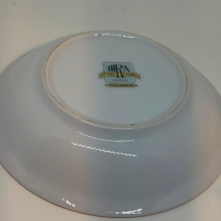 Set of SIX Vintage Hira Japan Fine China 'Ridgewood' Rose Bowls Gold Rim
