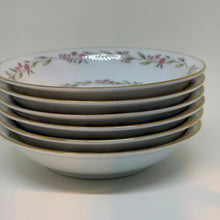 Load image into Gallery viewer, Set of SIX Vintage Hira Japan Fine China 'Ridgewood' Rose Bowls Gold Rim
