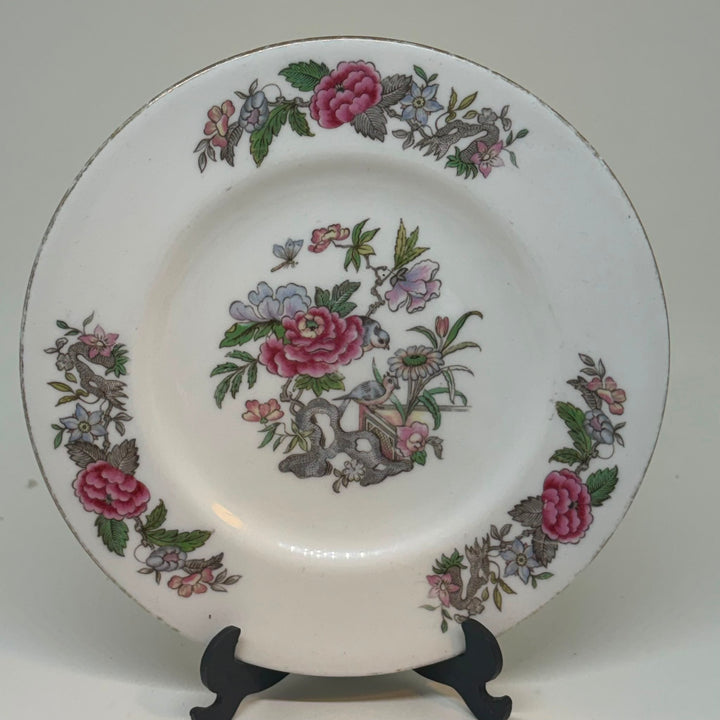 Vintage Wedgwood Bone China Mecca Chinoiserie Floral Bird Tea Plate 7"