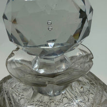 Load image into Gallery viewer, Vintage Cut Crystal Barware Glass Decanter Square Bottle Faceted Orb Stopper