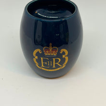 Load image into Gallery viewer, Vintage 1977 Queen Elizabeth II Silver Jubilee Cobalt Blue Ceramic Mug Tankard