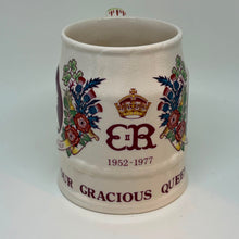Load image into Gallery viewer, Vintage Masons Ironstone 1977 Queen Elizabeth II Silver Jubilee Mug Tankard