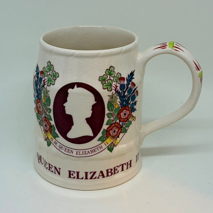 Vintage Mason's Ironstone 1977 Queen Elizabeth II Silver Jubilee Mug Tankard