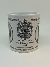 Load image into Gallery viewer, Vintage 1981 Royal Wedding Prince Charles Lady Diana Spencer Ceramic Mug