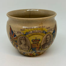 Load image into Gallery viewer, Vintage 1935 Silver Jubilee King George V Queen Mary Open Sugar Bowl Pot